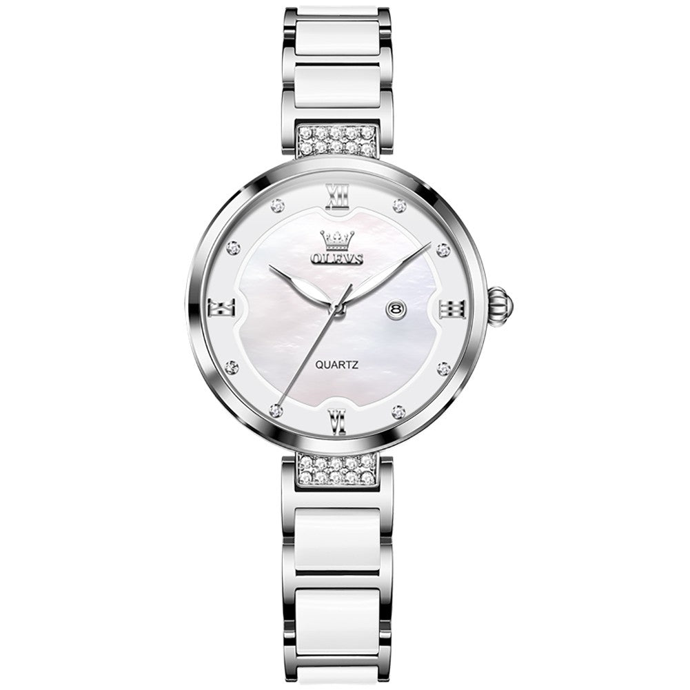 #Color_Silver Strap-White Dial Silver Trim