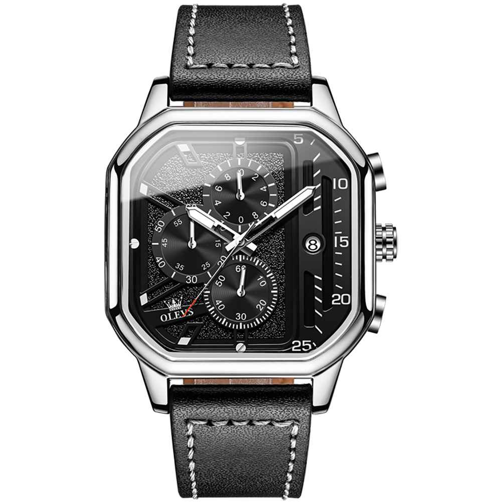 #Color_Black Strap - Black Dial Silver Trim