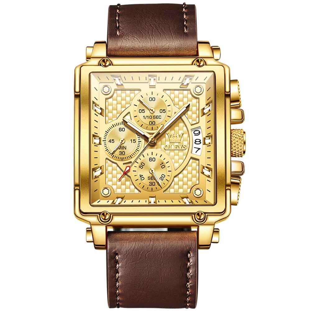 #Color_Brown Strap - Full Gold Dial