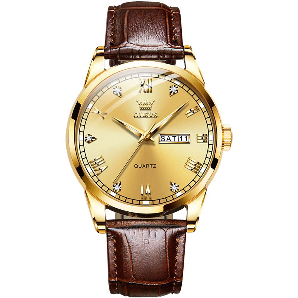 #Color_Brown Strap-Full Gold