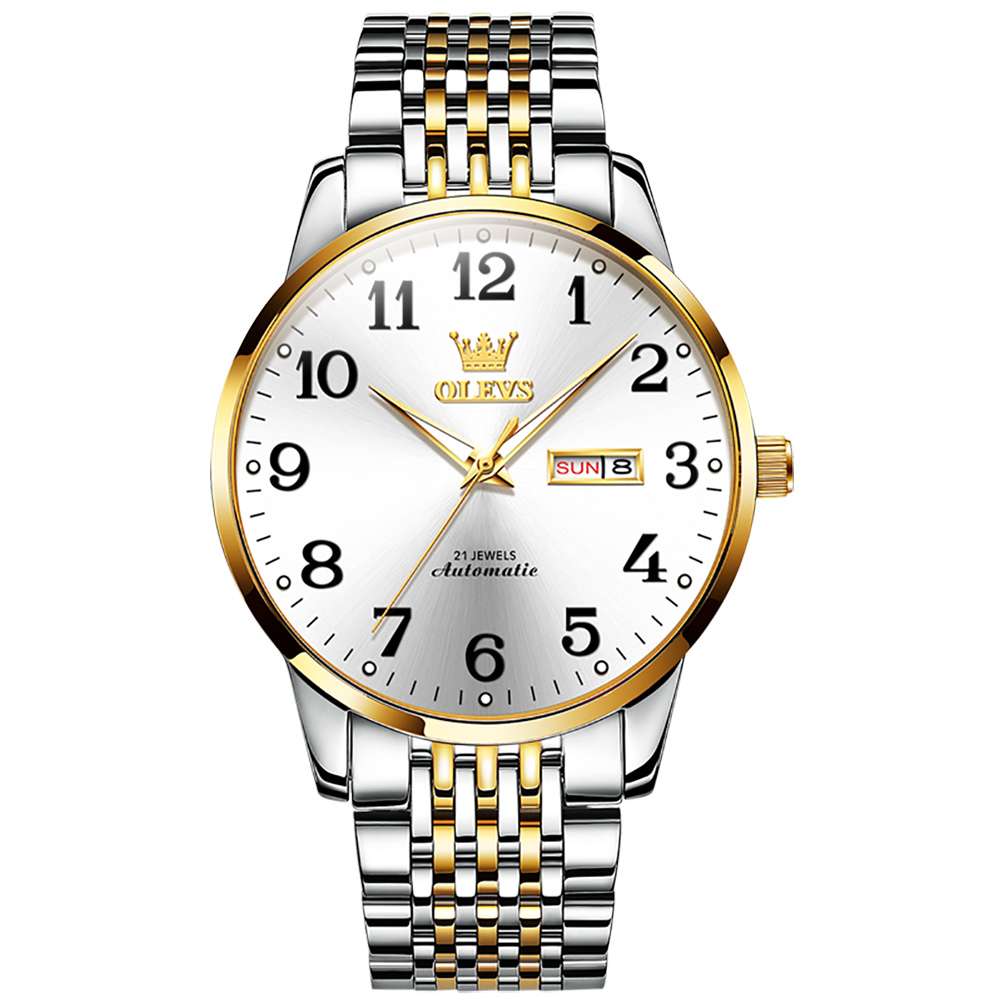 #color_Two Tone Strap-White Dial Gold Trim