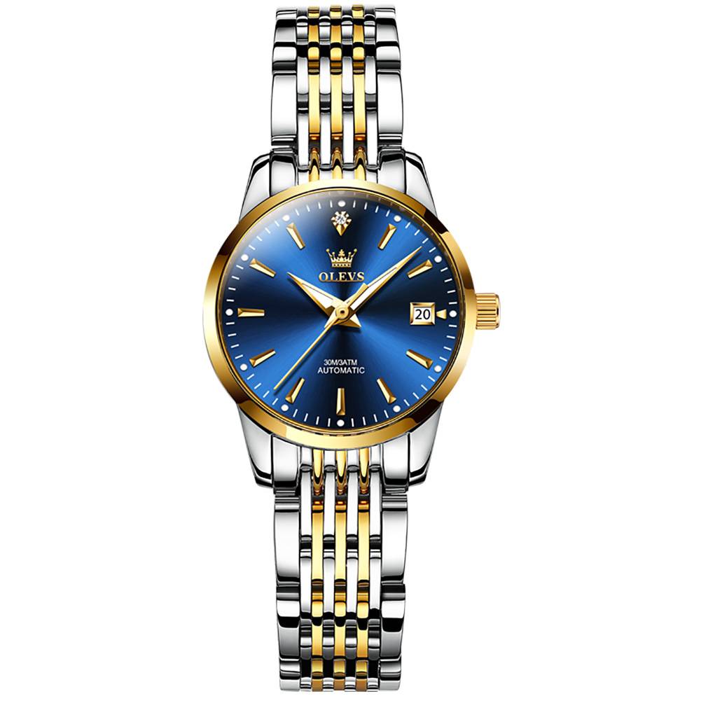 #color_Two Tone Strap-Blue Dial Gold Trim