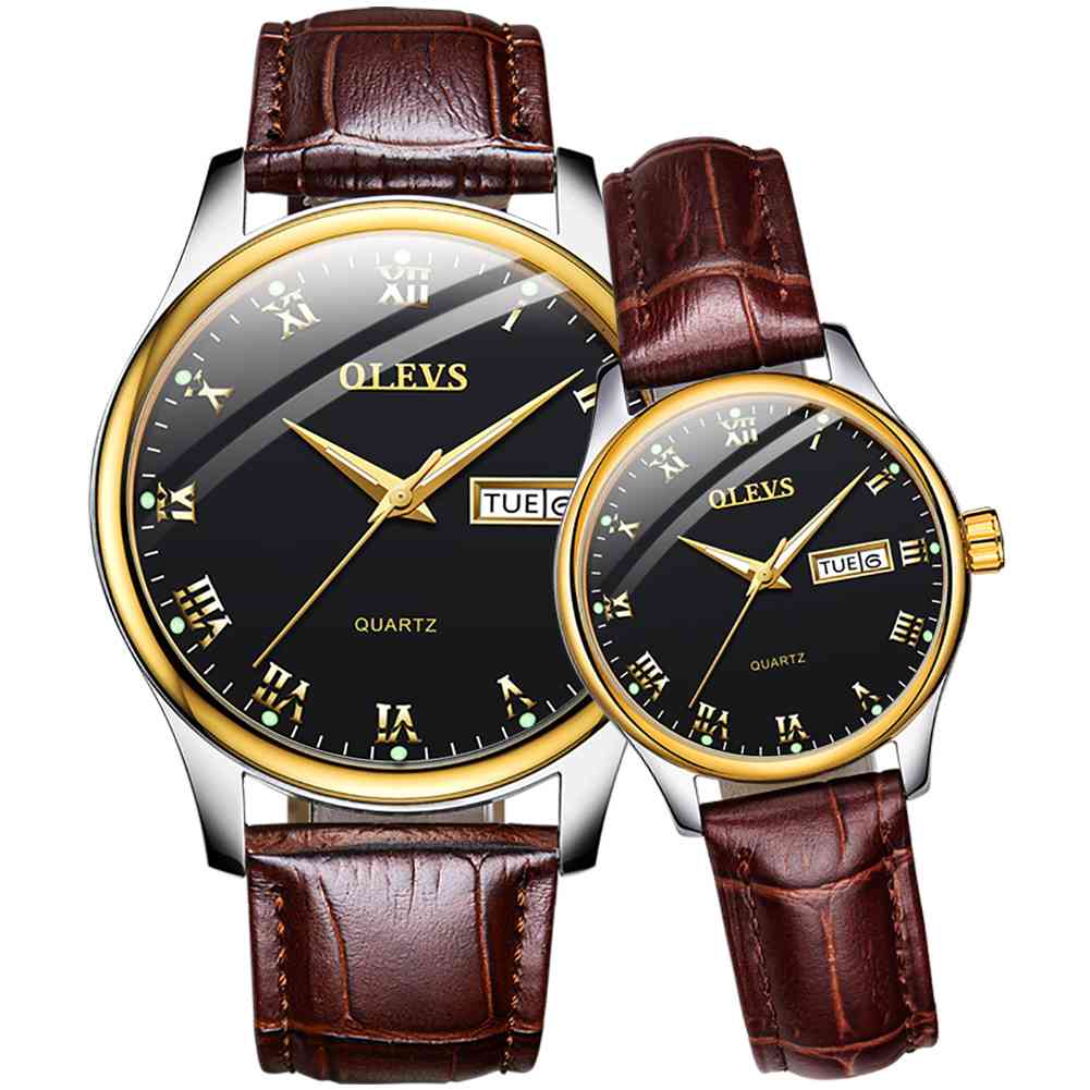 #Color_Brown Belt Black Dial