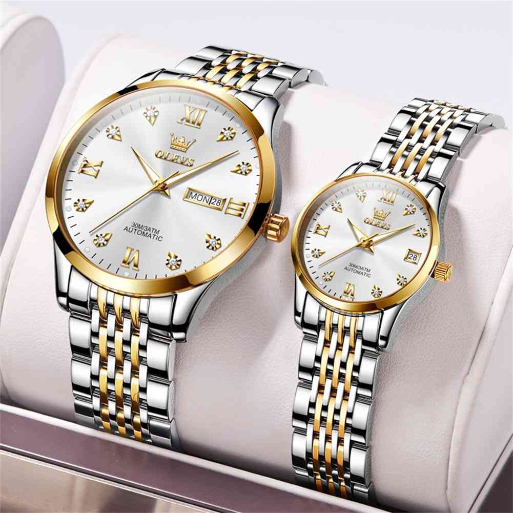 #color_Two Tone Strap-White Dial Gold Trim