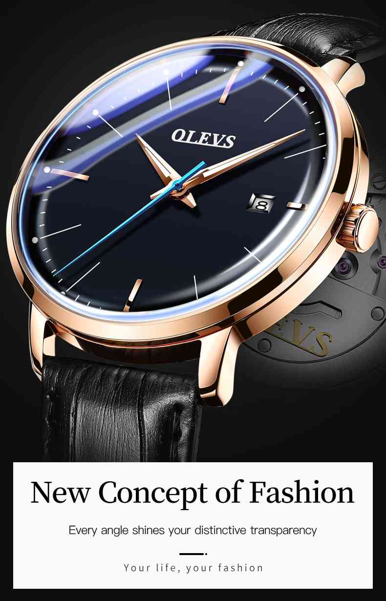 OLEVS 6609 Luxury Mechanical Watch - Elegant Stainless Steel Automatic Timepiece with Date Display