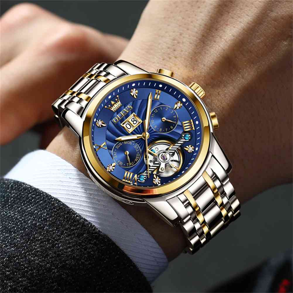 Olevs 6608+9910 Luxury design of mechanical watches for couples