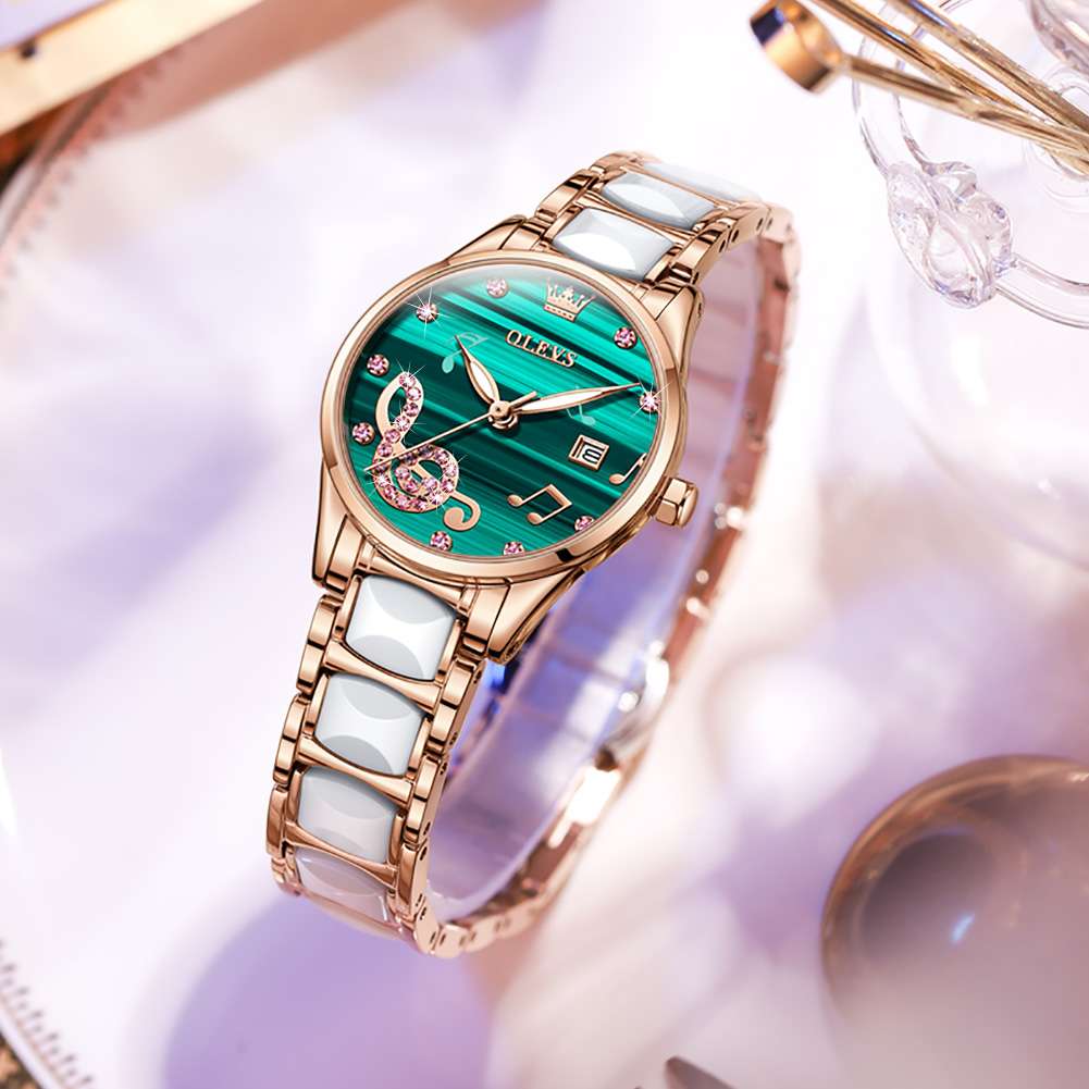 OLEVS  3605 Malachite Texture Dial Design