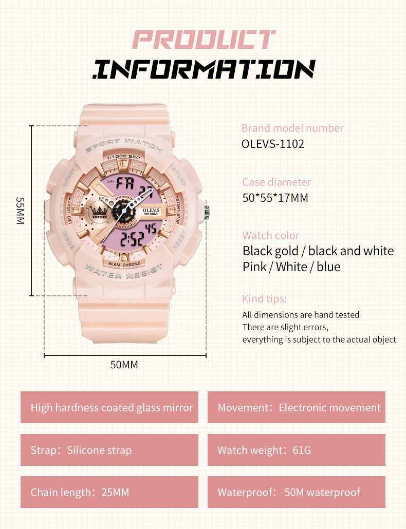 OLEVS 1102 Popular Electronic unisex digital watch