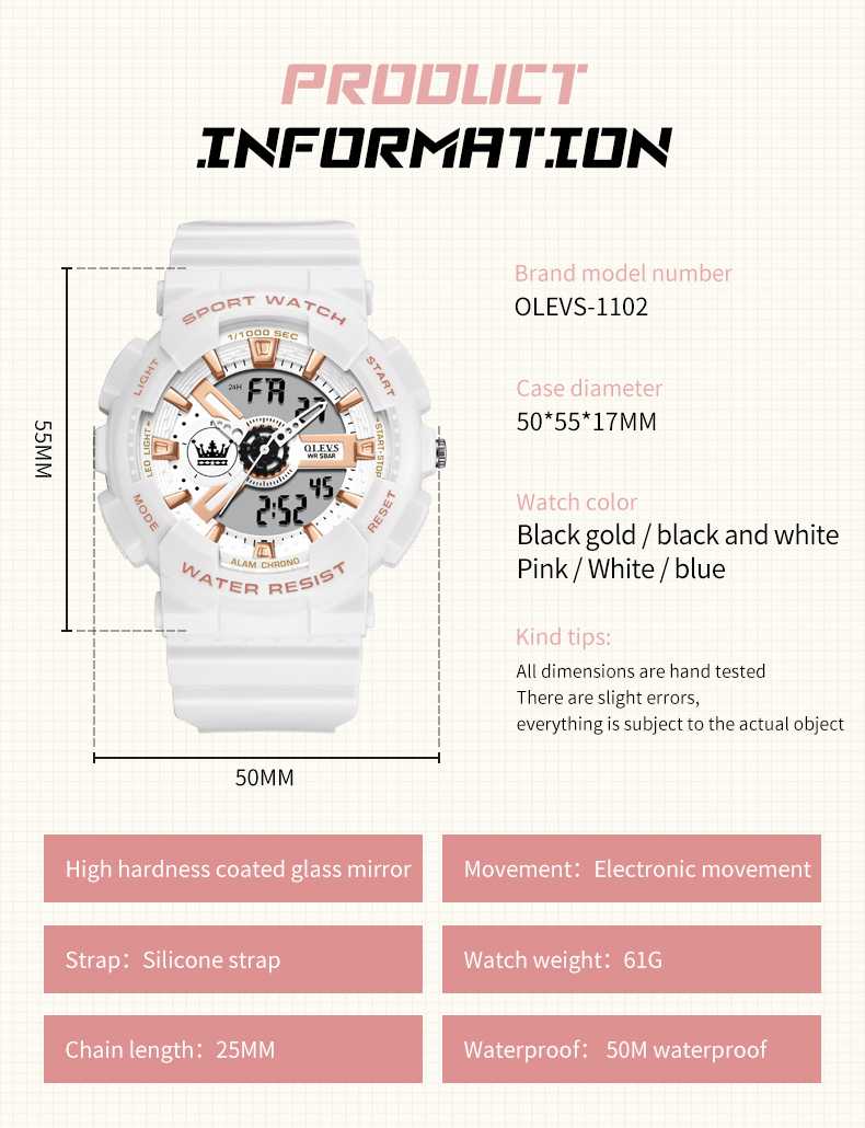 OLEVS 1102 Popular Electronic unisex digital watch