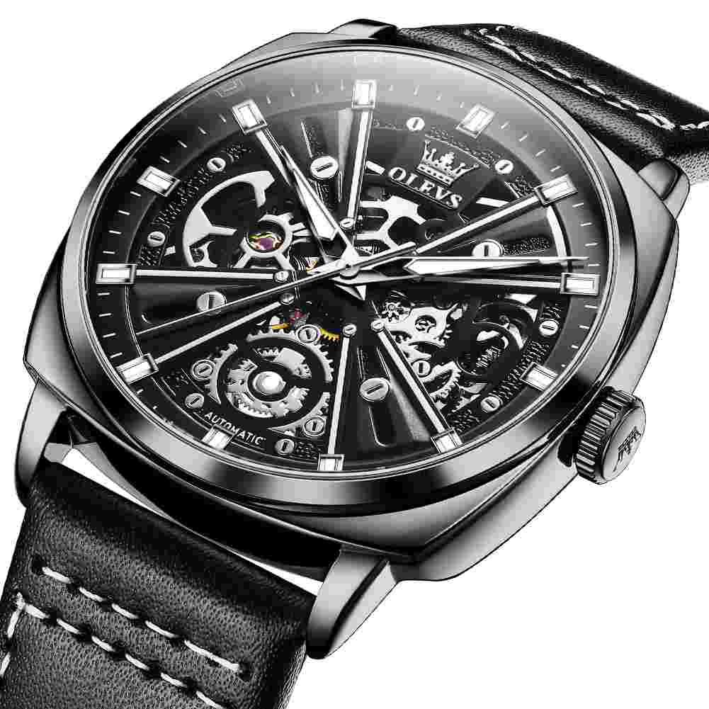 Olevs 6685 Premium Skeleton Automatic Mechanical Watch