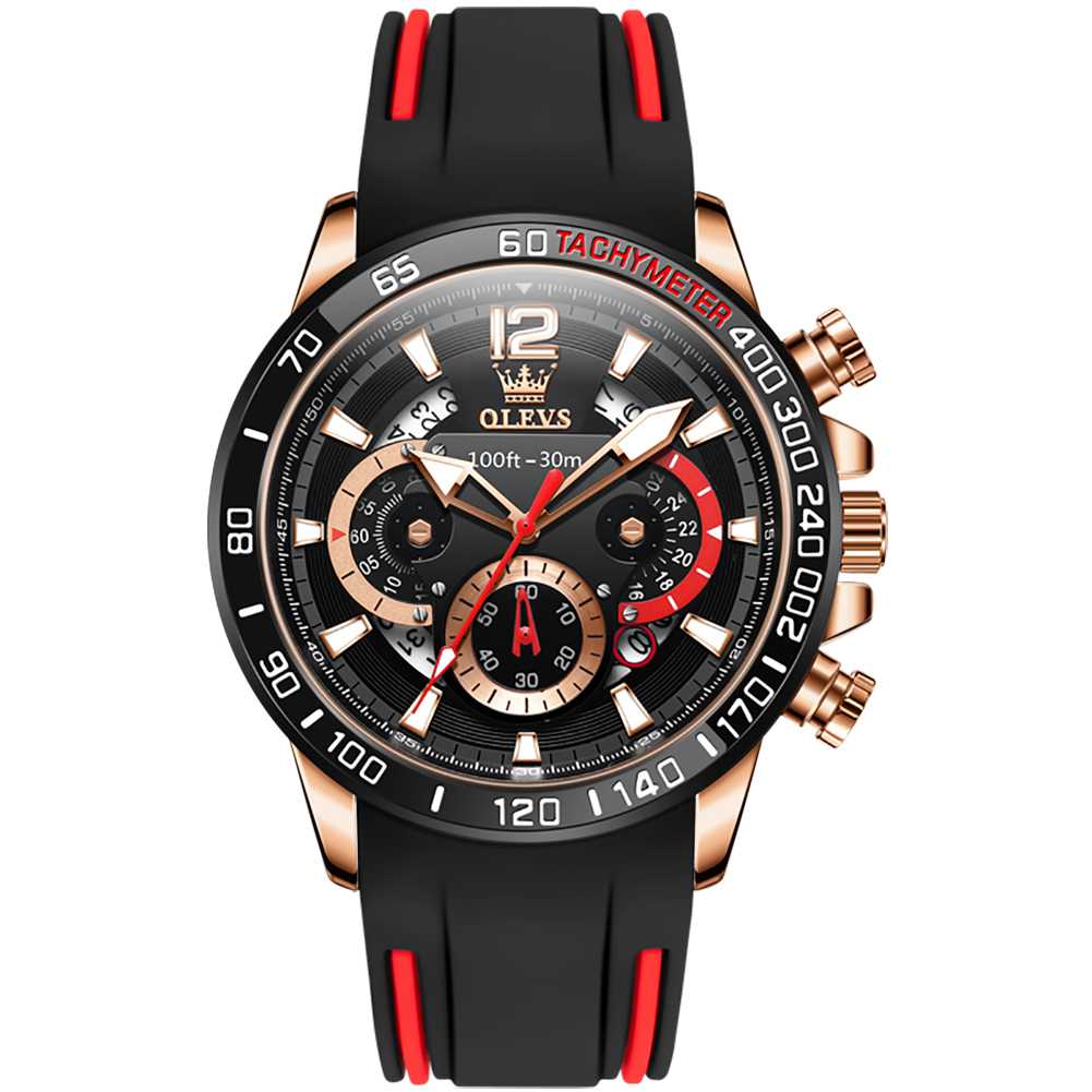 #Color_Black Strap-Black Dial Rose Gold Trim