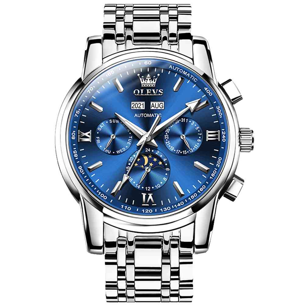 #color_Silver Strap - Blue Dial Silver Trim