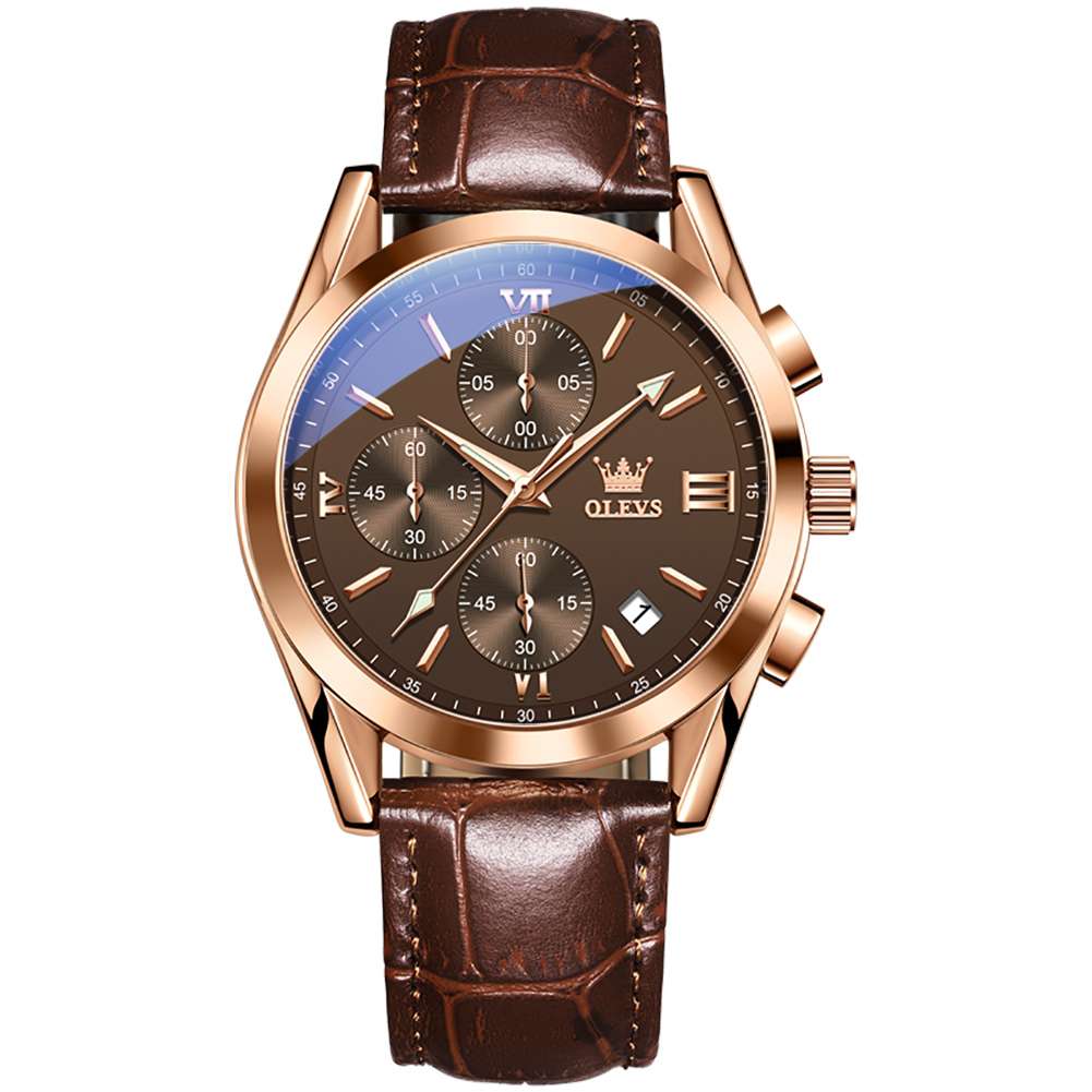 #Color_Brown Strap-Coffee Dial Rose Trim