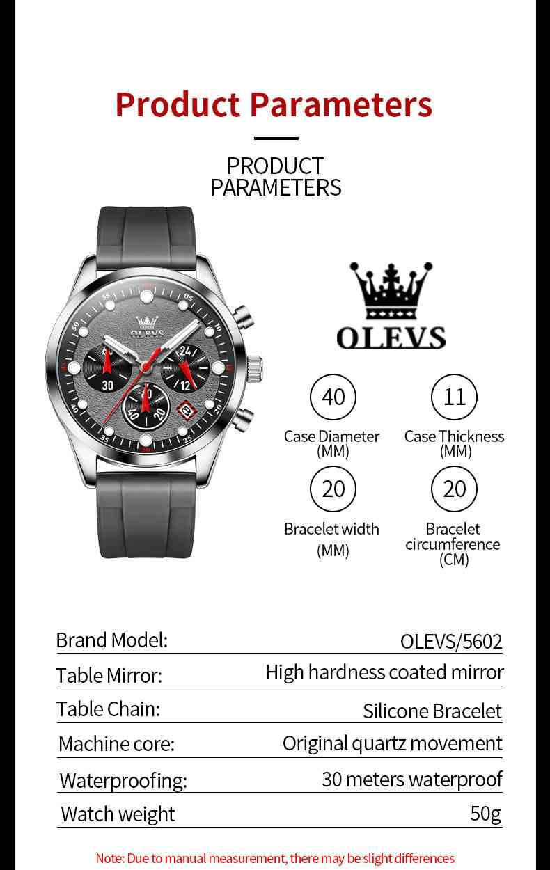 OLEVS 5602 Chronograph Quartz Mens Sports Watch