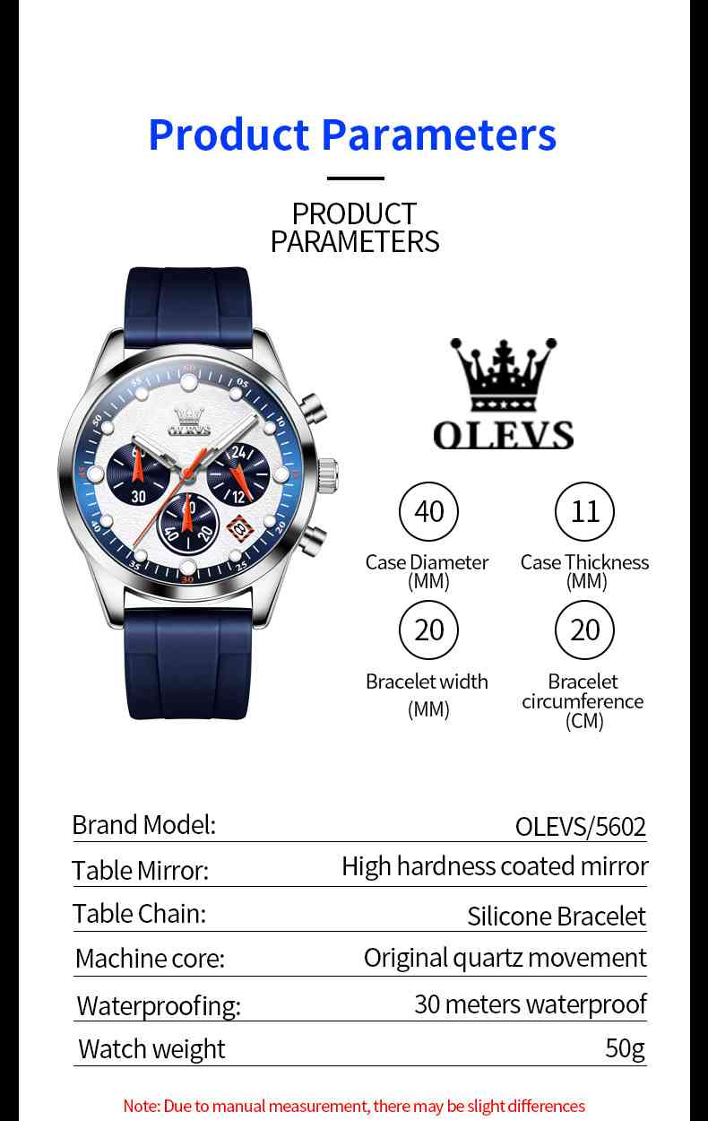 OLEVS 5602 Chronograph Quartz Mens Sports Watch