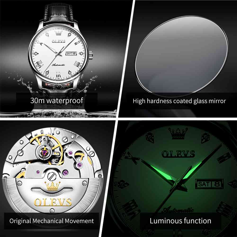 Olevs 9932 Couple Mechanical Watch Original Mechanical Movement