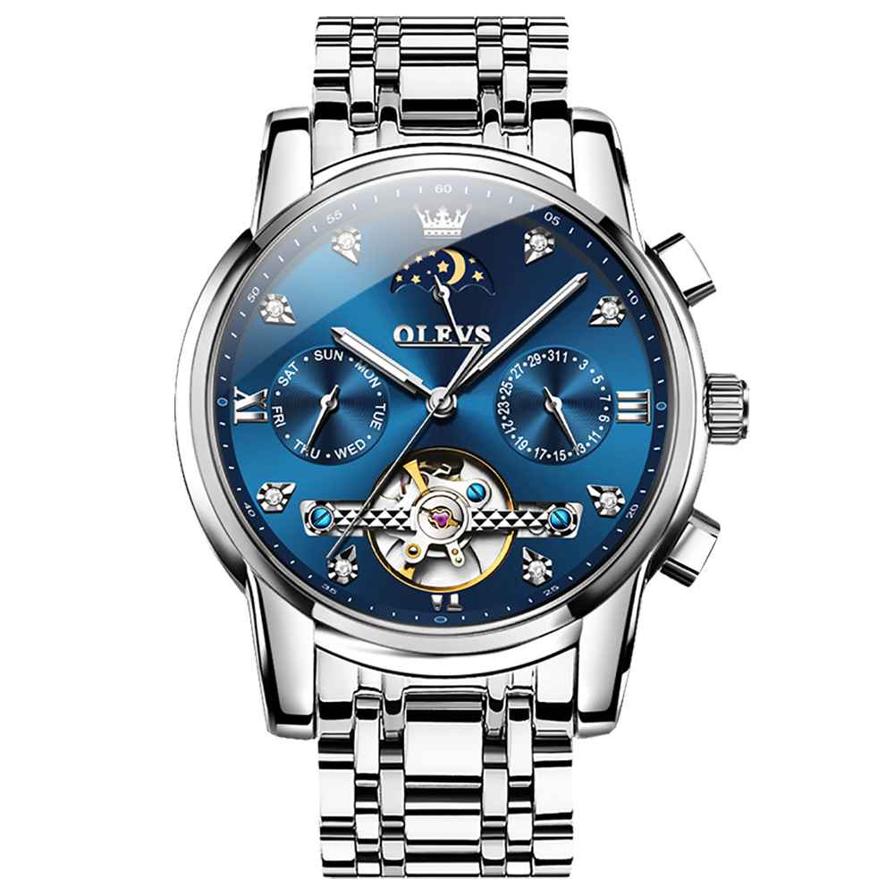 #color_Silver Strap - Blue Dial Silver Trim