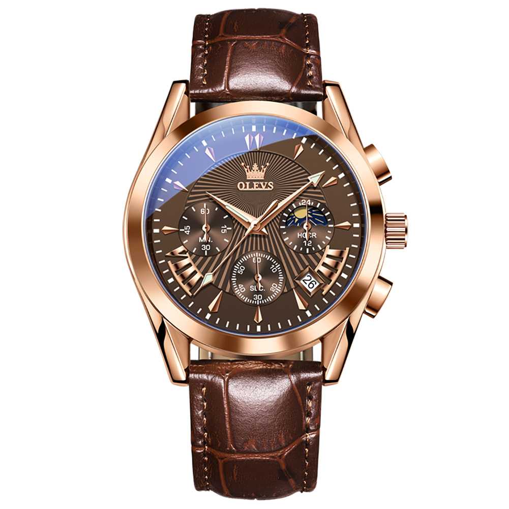 #Color_Brown Strap-Coffee Dial Rose Trim