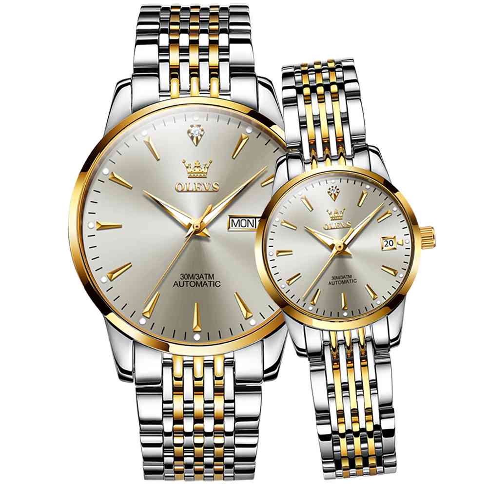 #color_Two Tone Strap-Grey Dial Gold Trim