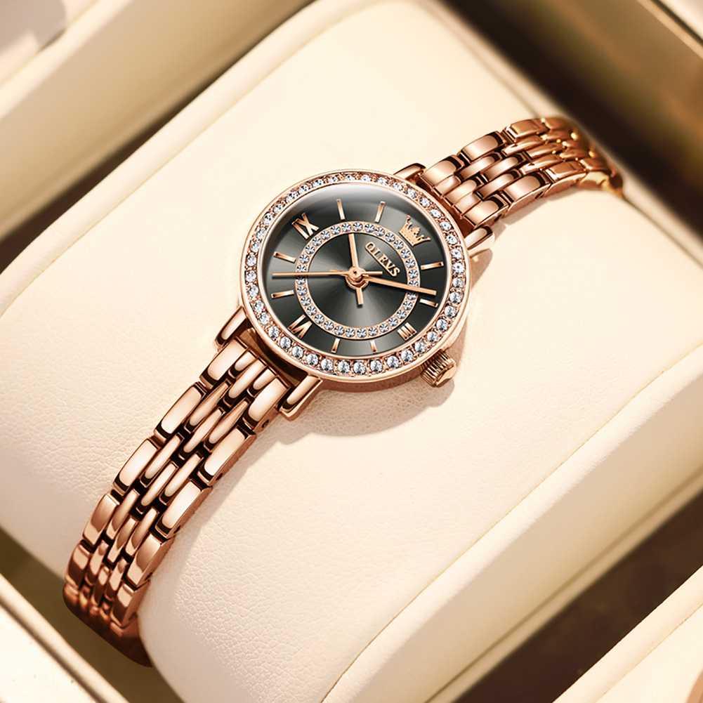 Olevs Watch 5508 Rose Gold Diamond