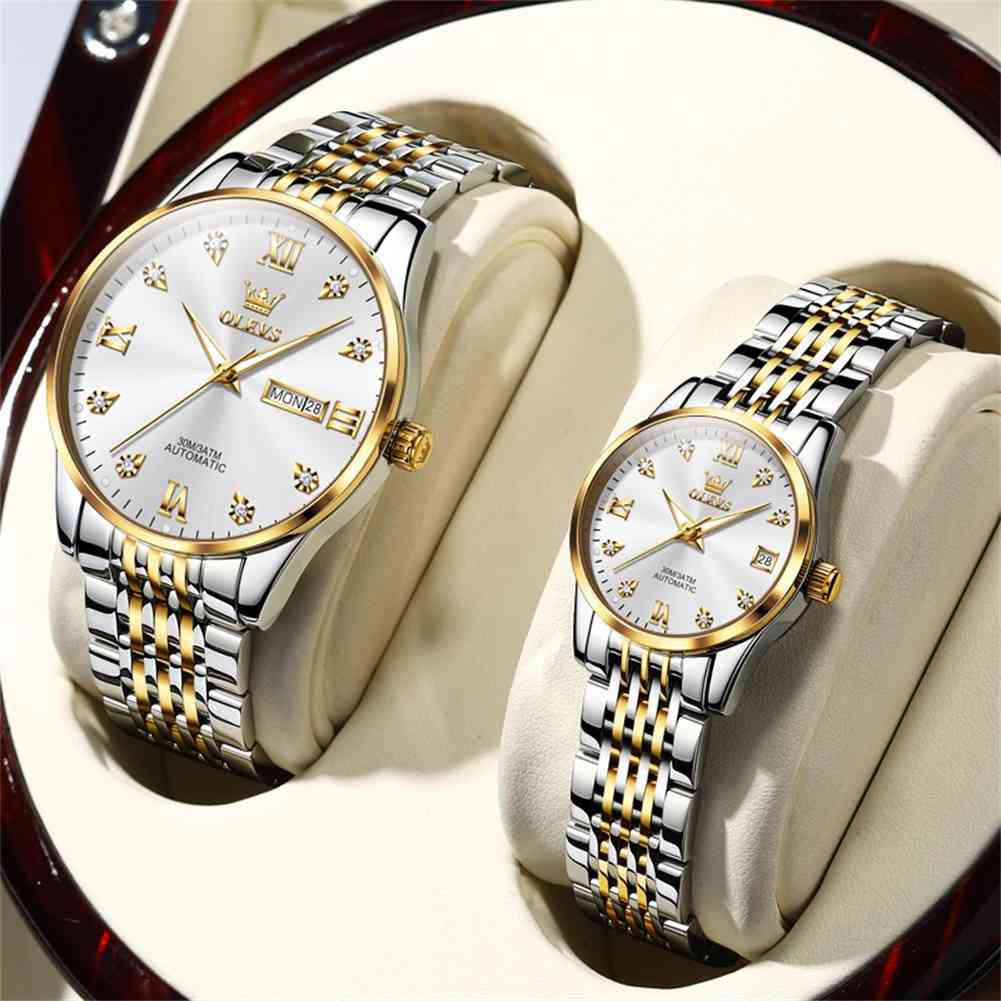 #color_Two Tone Strap-White Dial Gold Trim