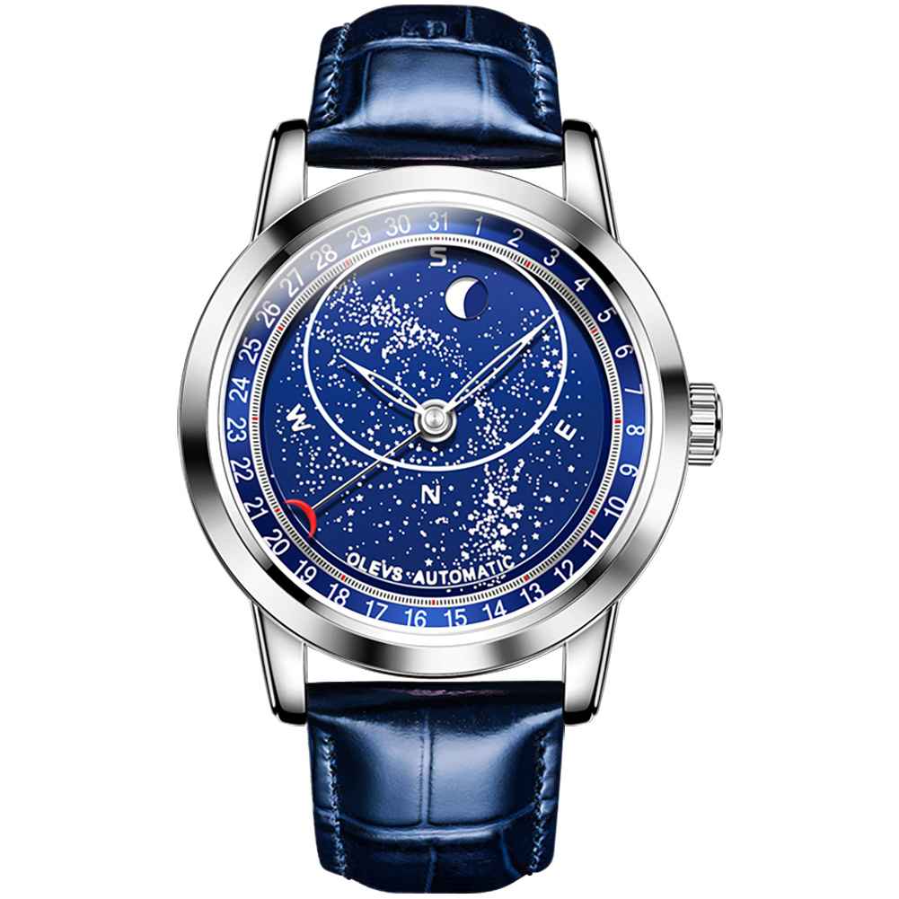 #color_Blue Strap-Blue Dial Silver Trim