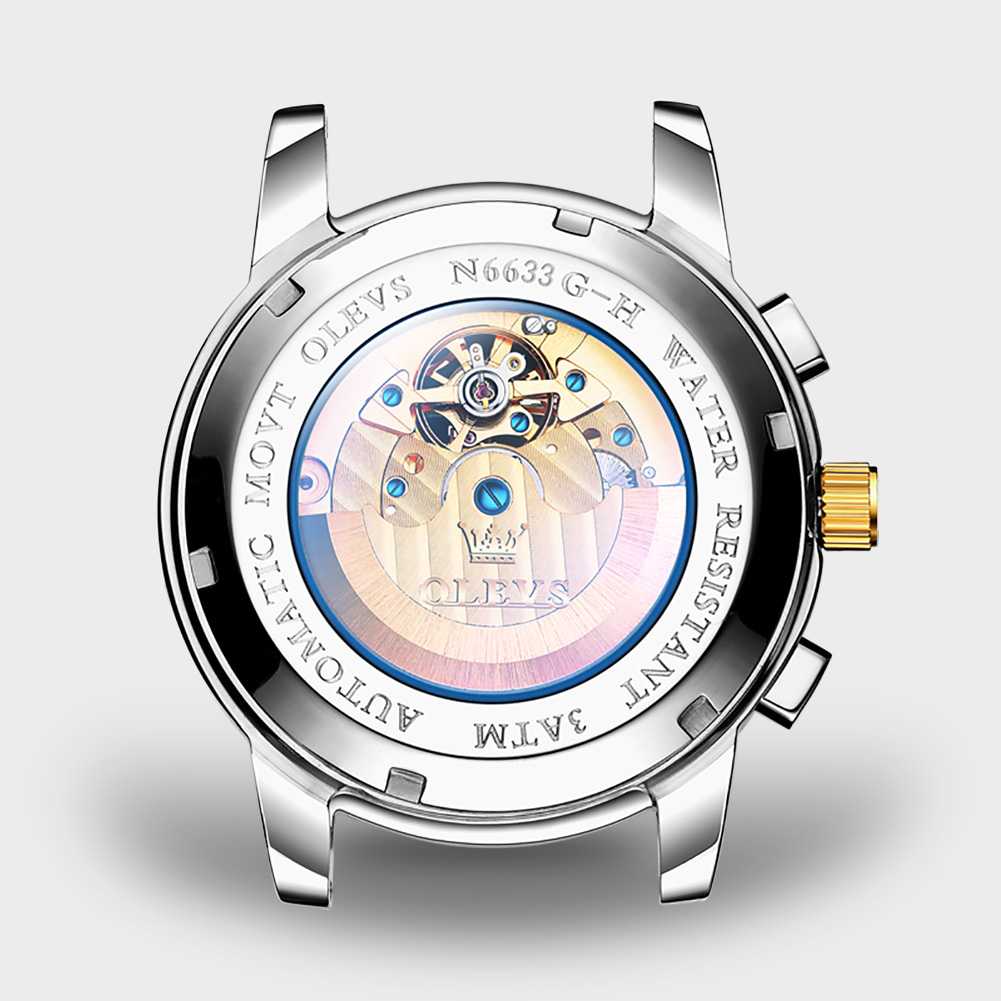 Olevs 6608+6633 Luxury design of mechanical watches for couples