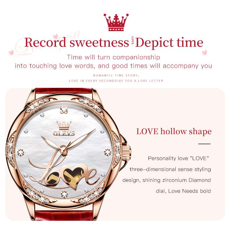 OLEVS 6613 Women's Fashion Mechanical Watch - Luxury Diamond Design