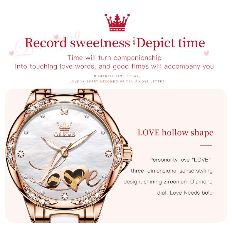 OLEVS 6613 Women's Fashion Mechanical Watch - Luxury Diamond Design