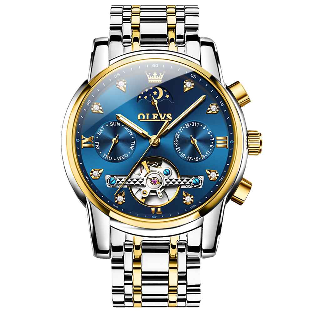 #color_Two Tone Strap - Blue Dial Gold Trim