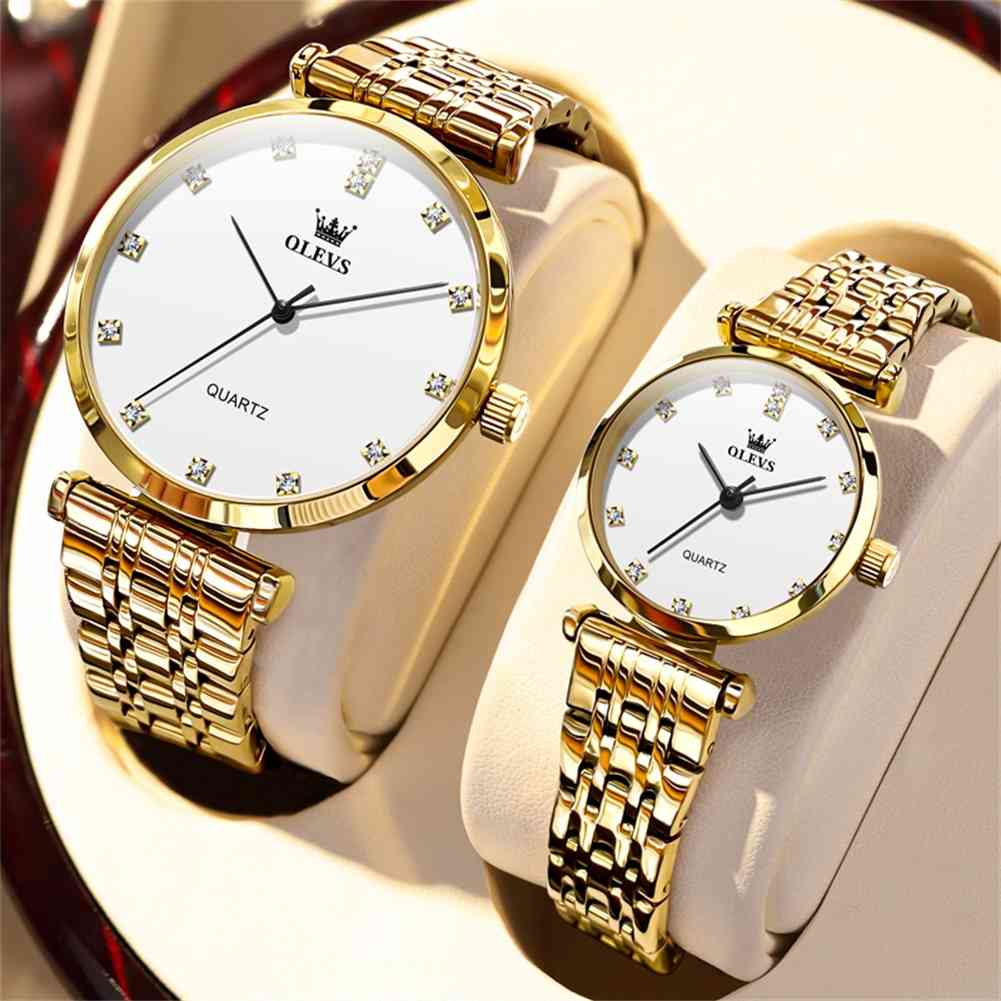 OLEVS 5596 Luxury Couple Quartz Watches