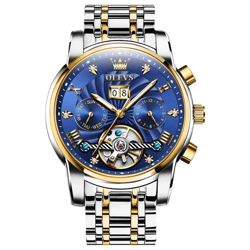 #color_Two Tone Strap - Blue Dial Gold Trim