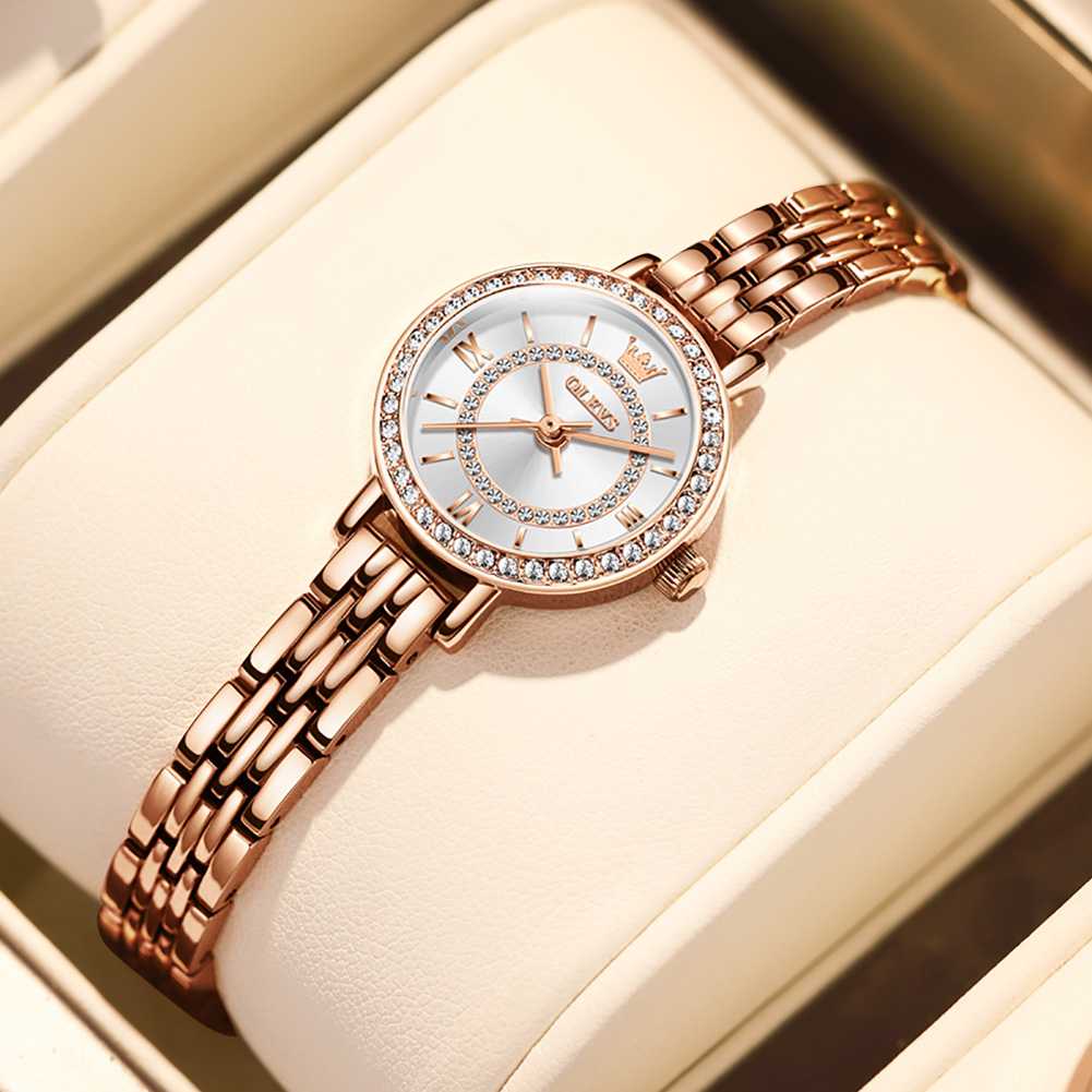 Olevs Watch 5508 Rose Gold Diamond