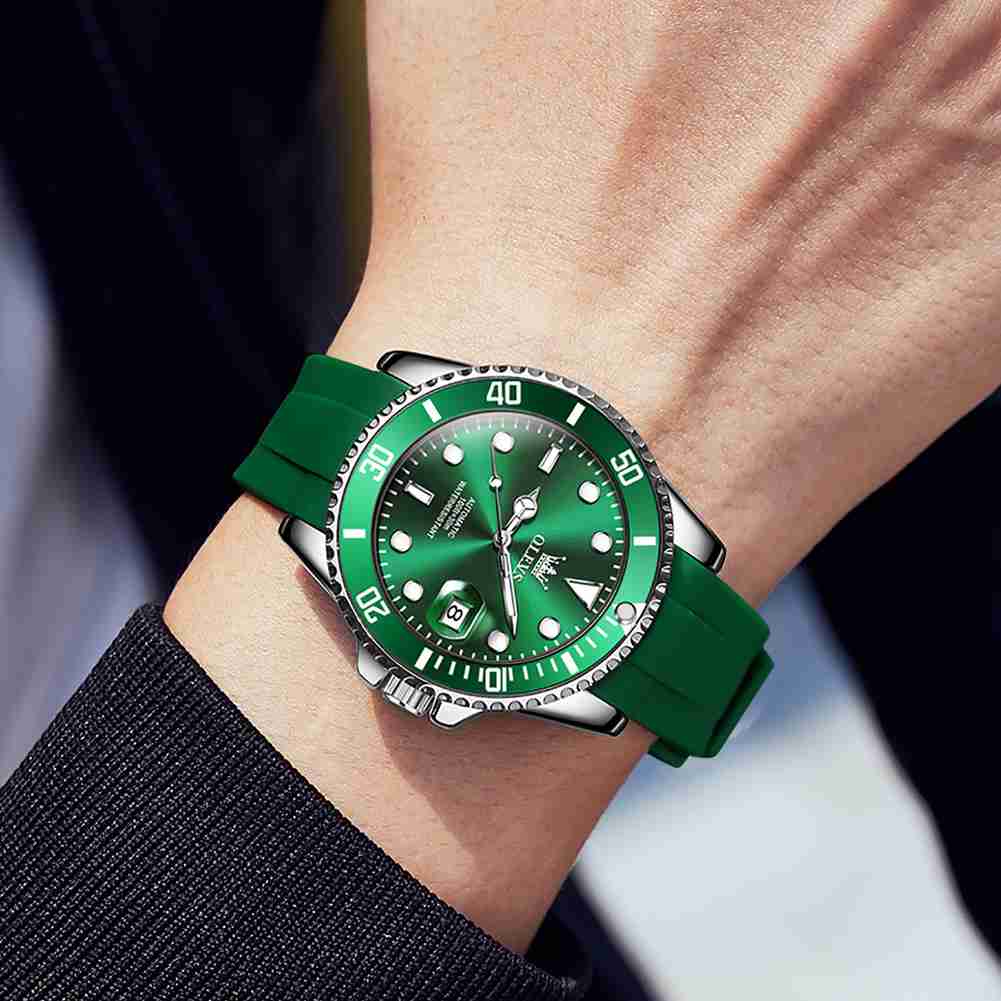 OLEVS 6650 Men's Automatic Chord Mechanical Watch Men's Calendar Silicone Watch Band