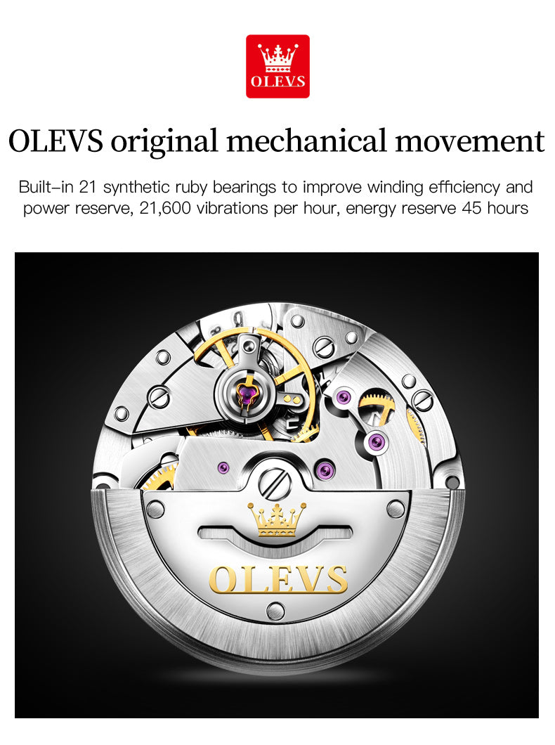 OLEVS 6666 Women's Watch Fashion Dress Men's Watch Men's Watch Simulated Quartz Stainless Steel Waterproof