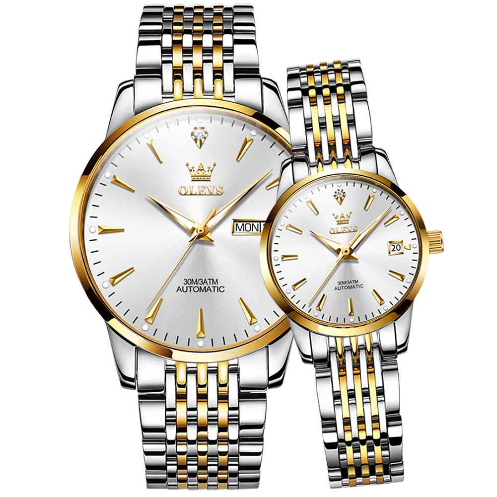 #color_Two Tone Strap-White Dial Gold Trim