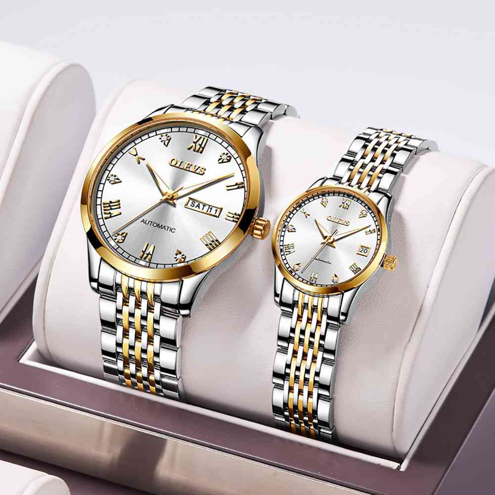 #color_Two Tone Strap-White Dial Gold Trim