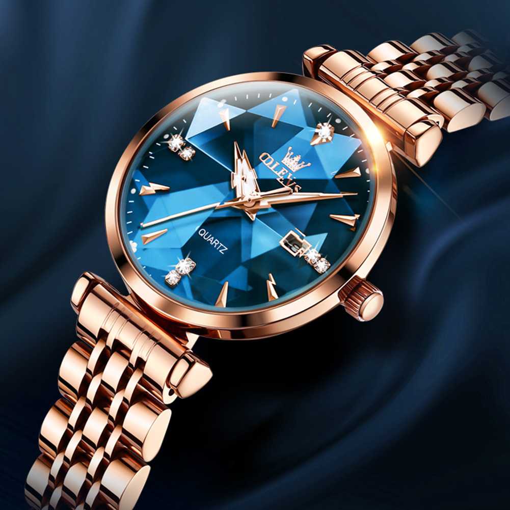 #Color_Rose Strap - Blue Dial Rose Trim