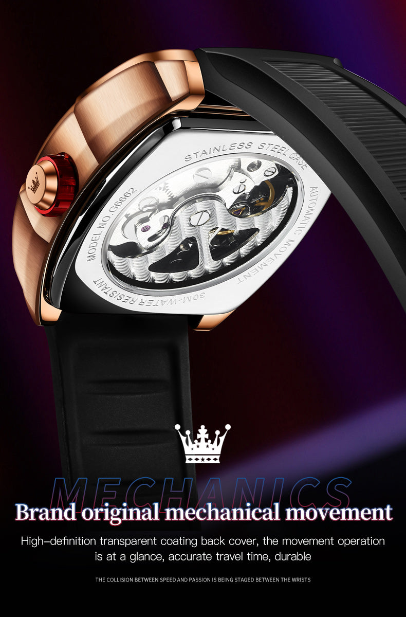 Olevs 6662 High-Quality Automatic Mechanical Sports Watch