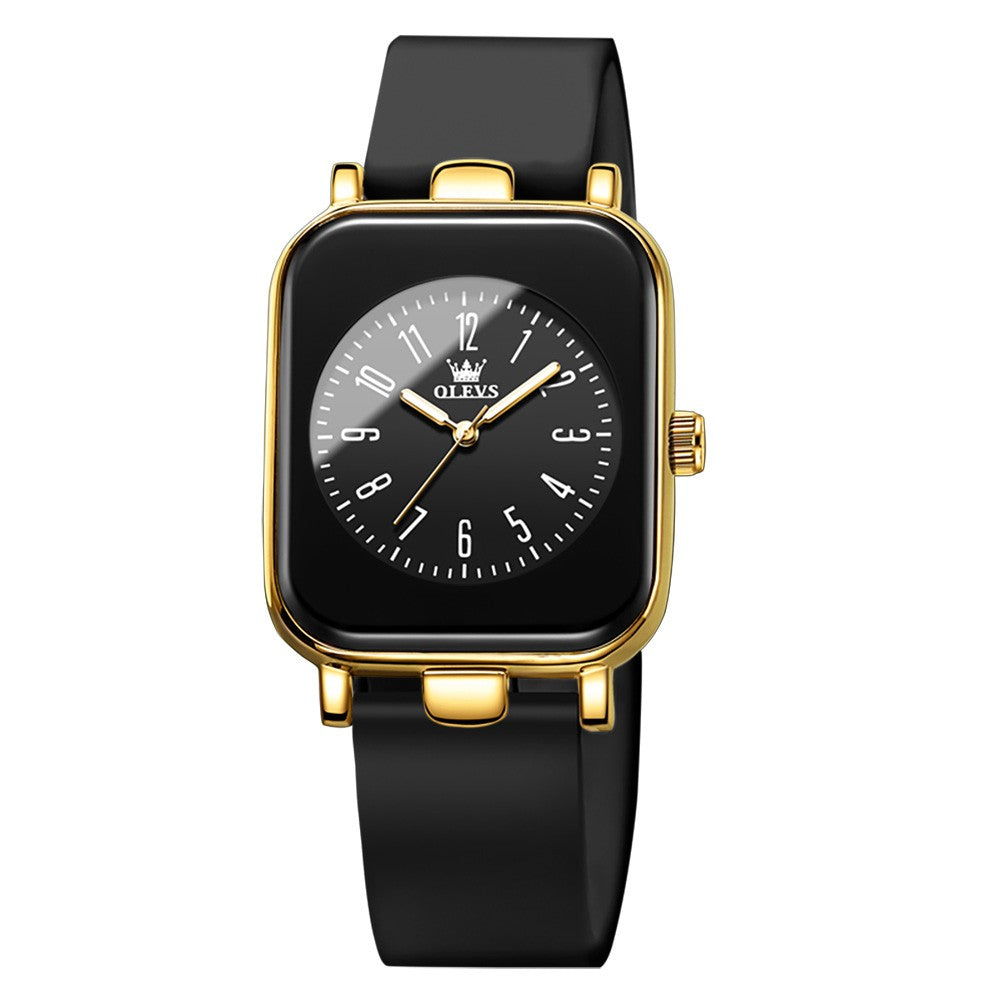 #Color_Black Strap-Black Dial Gold Trim