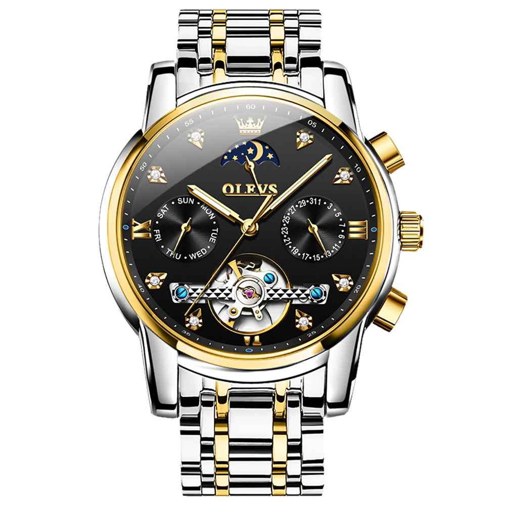 #color_Two Tone Strap - Black Dial Gold Trim