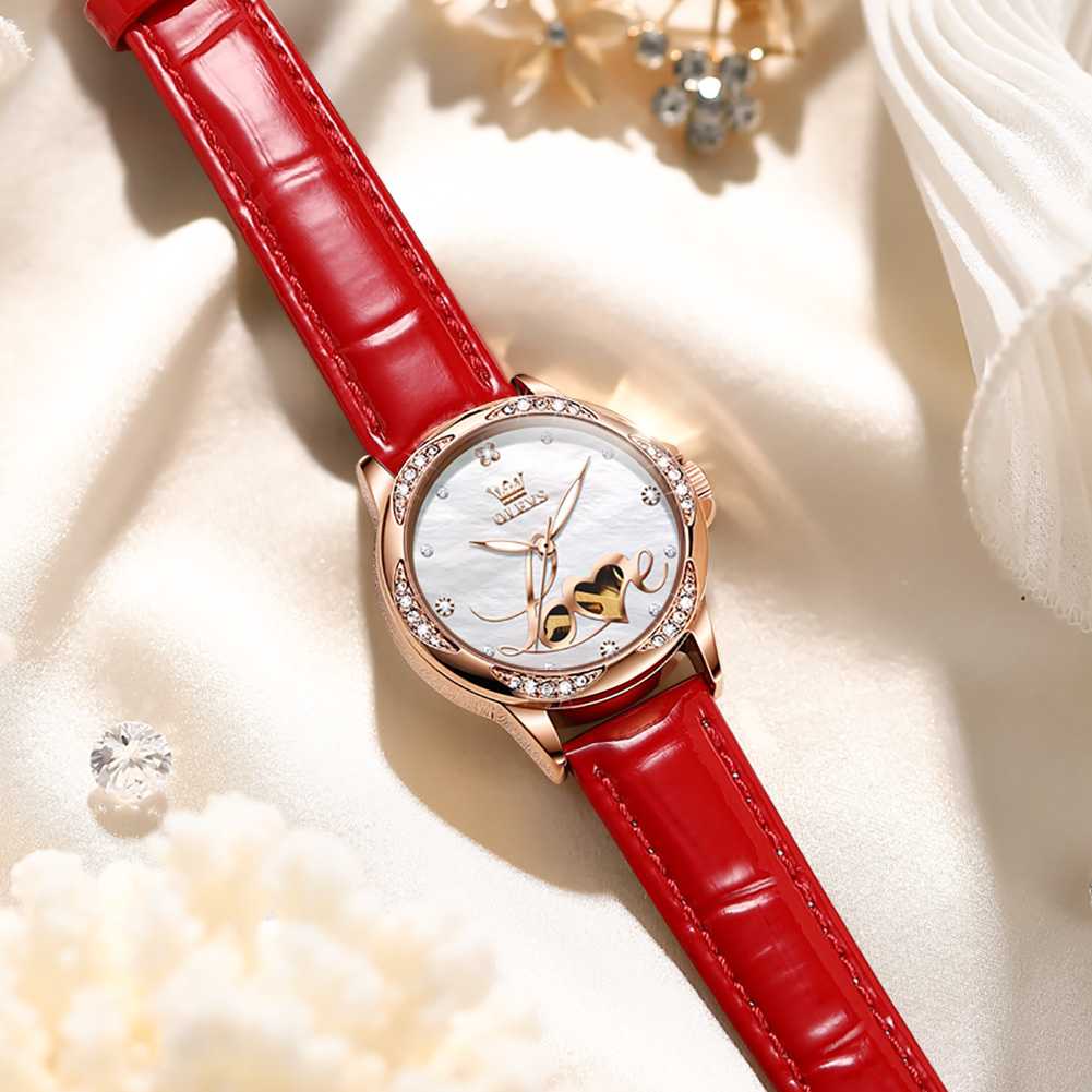 OLEVS 6613 Women's Fashion Mechanical Watch - Luxury Diamond Design