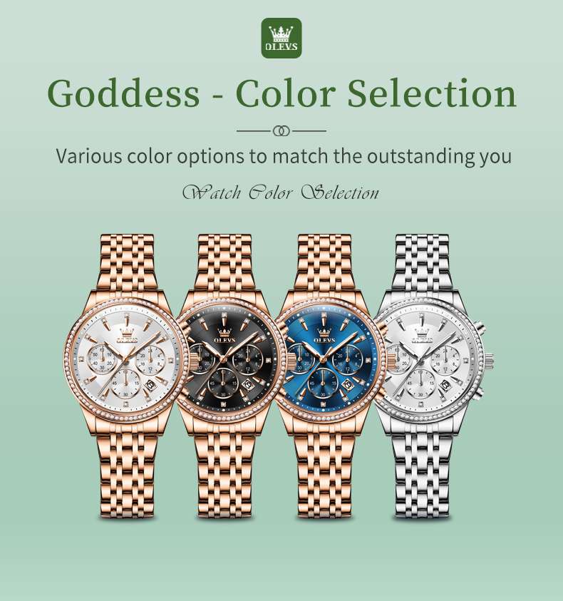 OLEVS 5582 Womens Quartz Chronograph Watch