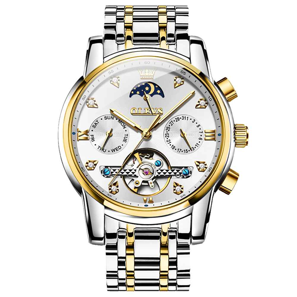 #color_Two Tone Strap - White Dial Gold Trim