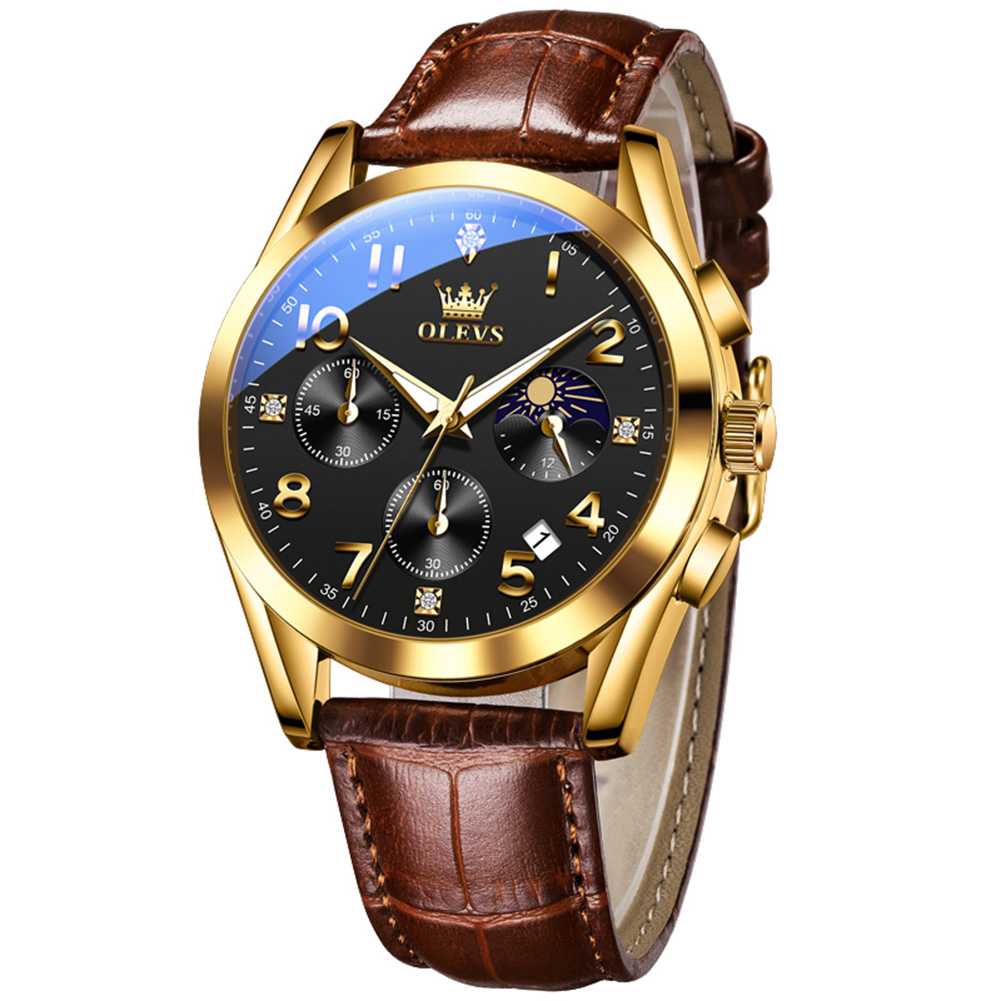 #Color_Gold Strap - Black Dial Gold Trim