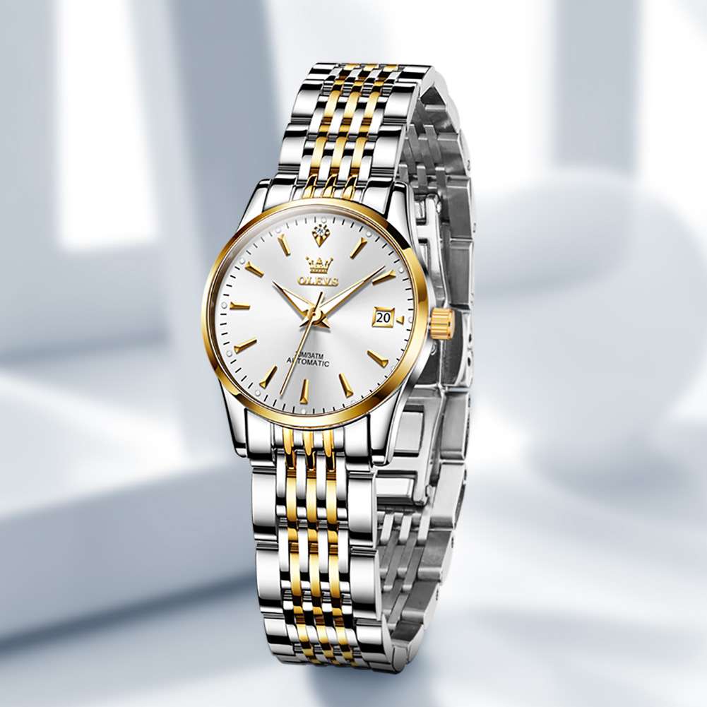 #color_Two Tone Strap-White Dial Gold Trim